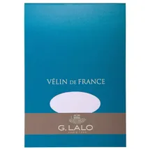G.LALO Fotoalbum 5x Block Vélin de France, DIN A5, 50 Blatt, 100g - Weiß 11700L, LALO weiß