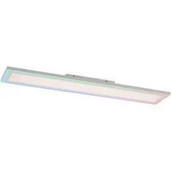 LED Deckenleuchte dimmbar Fernbedienung dimmbare Deckenleuchte Tageslicht Deckenlampe, Timer CCT, 1x 21W 1500Lm, LxBxH 100x15x5,2 cm