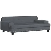 vidaXL Kindersofa Dunkelgrau 90x53x30 cm Samt