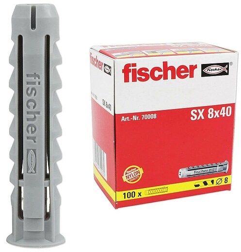 100 Stk. Fischer Dübel SX 8 x 40 - 70008