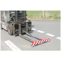 Bauer Gabelzinkenschild Stahl lackiert feuerrot