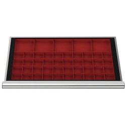 Simplaflex Schubladenorganizer, BxT: 800 x 450 mm, Kunststoff - rot