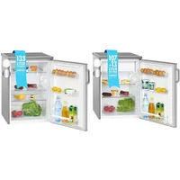 Bomann Kühlschrank ohne Gefrierfach mit 133L Nutzinhalt und 3 Ablagen & Kühlschrank mit Gefrierfach | Getränkekühlschrank mit 120L Nutzinhalt und 2 Glasablagen