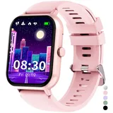 JUBUNRER Smartwatch Kinder Mädchen Jungen Kinderuhr Herzfrequenz Schlaf Schrittzähler Wecker Sport Spiel IP68 Wasserdicht Fitness Tracker Fitnessuhr Kinder Uhr Smart Watch Kids für Teenager Geschenke