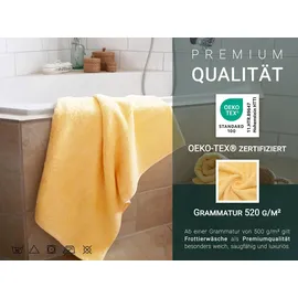 ZOLLNER Handtuchset 70 x 140 cm gelb 3 St.