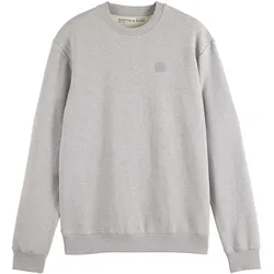 SCOTCH&SODA Herren Sweatshirt - Core Logo Sweatshirt, Pullover, einfarbig Hellgrau L