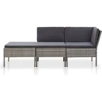 vidaXL Garten-Lounge-Set grau 48962