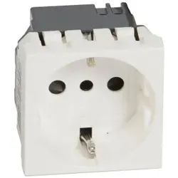Legrand 077512 Mosaic Steckdose Italien 2-modulig Farbe: Ultraweiß
