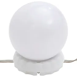 vidaXL Wandspiegel ohne Rahmen mit LED-Beleuchtung Rund Glas
