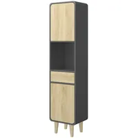Vicco Badezimmermöbel Arla Anthrazit/Goldkraft Eiche 40 x 161 cm