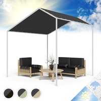 Blumfeldt Pergola, Metall Pavillon mit Polyester Schrägdach, Sonnensegel mit Gestell, Überdachung Freistehend, Sonnenschutz für Garten und Terra...