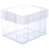 BigDean 4x Stabile Kunststoffbox Eurobox Dreh Stapelbar) 44x35x24cm passt in Kastenregale Drehstapelbox Stapelbox Lagerkiste ohne Deckel