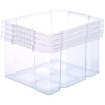 BigDean 4x Stabile Kunststoffbox Eurobox Dreh Stapelbar) 44x35x24cm passt in Kastenregale Drehstapelbox Stapelbox Lagerkiste ohne Deckel