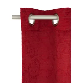 Wirth Vorhang WIRTH "Toco-Ranke" Gr. 2, rot, B:132cm H:175cm, Chenille, Polyacryl, Polyester, Gardinen