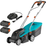 Gardena PowerMax Akku Rasenmäher 36V Kabellos Rasenpflege ink 2 x 18V Akku 2,5Ah