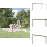 Vidaxl - Pavillon Beige 4x4 m 180 g/m2 Stoff und Stahl - Pavillon - Gartenzelt - Sonnensegel - Überdachung - Gartenparty
