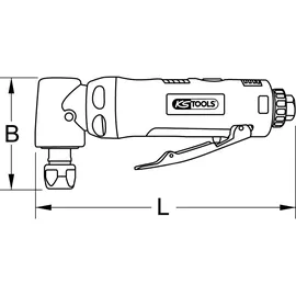 KS Tools Druckluft-Winkelstabschleifer 515.542