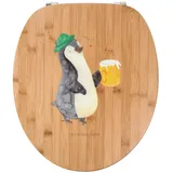 Mr. & Mrs. Panda WC-Sitz Pinguin Bier - Transparent - Geschenk, Klodeckel, Pinguine, Klobrille (1-St), Freudige Designs