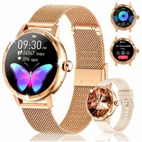 ibettertec Smartwatch Damen, mit Anruffunktion Smartwatch (Fitnessuhr mit Telefonfunktion/WhatsApp Notiz,Smartwatch Fitness Tracker Uhr IP68 Wasserdicht,1.2" HD Voll Touchscreen Fitnessuhr Tracker mit Blutsauerstoff/Pulsmesser/Sportuhr/Schrittzähler/Schlafmonitor Aktivitätstracker usw für iOS/Android Uhren Watch cm) goldfarben