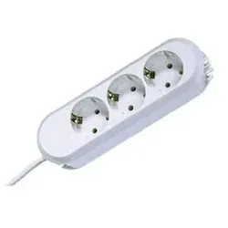 Bachmann Tischsteckdose 387.271 3fach geclipst 45D: weiss