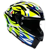 AGV Pista GP RR Soleluna 2023, Integralhelm - Weiß/Neon-Gelb/Blau/Schwarz - M