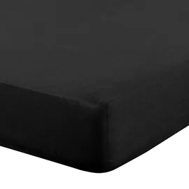 Eurofirany Spannbettlaken Baumwolle 160 x 200 cm schwarz