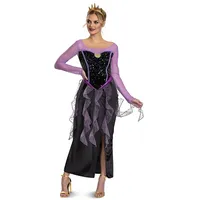 Disguise Disney Ursula Klassik-Kostüm für Erwachsene – Offiziell lizenziertes Disney-Kostüm für Damen, inspiriert von Ursula aus „Arielle, die Meerjungfrau“, Größe EU 12-14