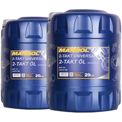 2x20 Liter Mannol 2-takt Universal Mischöl Mineralisch / 2t Öl: