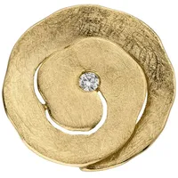 Schmuck Krone Kettenanhänger Anhänger mit Brillant 0,06Ct., 585 Gelbgold, Gold 585 goldfarben