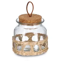 Zeller Present Badaccessoire-Set Vorratsglas "Boho" m. Korkdeckel, 610 ml,