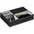 Relaxdays Schmucktablett in Lederoptik Schwarz,Grau