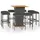 vidaXL Gartenbar-Set 9-tlg. Grau