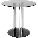 Haku-Möbel HAKU Möbel Beistelltisch Glas grau 59,0 x 59,0 x 57,0 cm