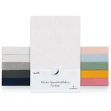 Laleni 2er Set Frottee Spannbettlaken 40x90cm - Oeko-TEX Zertifiziertes Bettlaken, Faltenfreie Spannbetttücher für Kinderbett, Babybett und Moses Körbchen Weiß