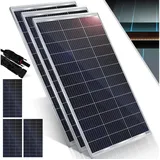 KESSER Solarmodul, (3-St), Solarpanel Monokristallin 18V Photovoltaik Solaranlage PV Anlage schwarz