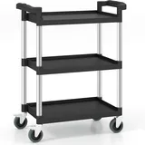 Costway Werkstattwagen mit 3 Etagen, und Doppelgriffen, Aluminium-Wagen Max.