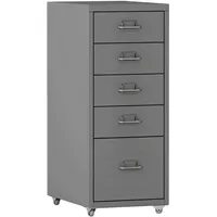 [en.casa] Kökar Rollcontainer 69 cm x 28 cm x 41 cm grau
