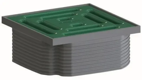 Dallmer Aufsatz DallDrain Pure, minzgrün, 100 x 100 mm, 518088 518088