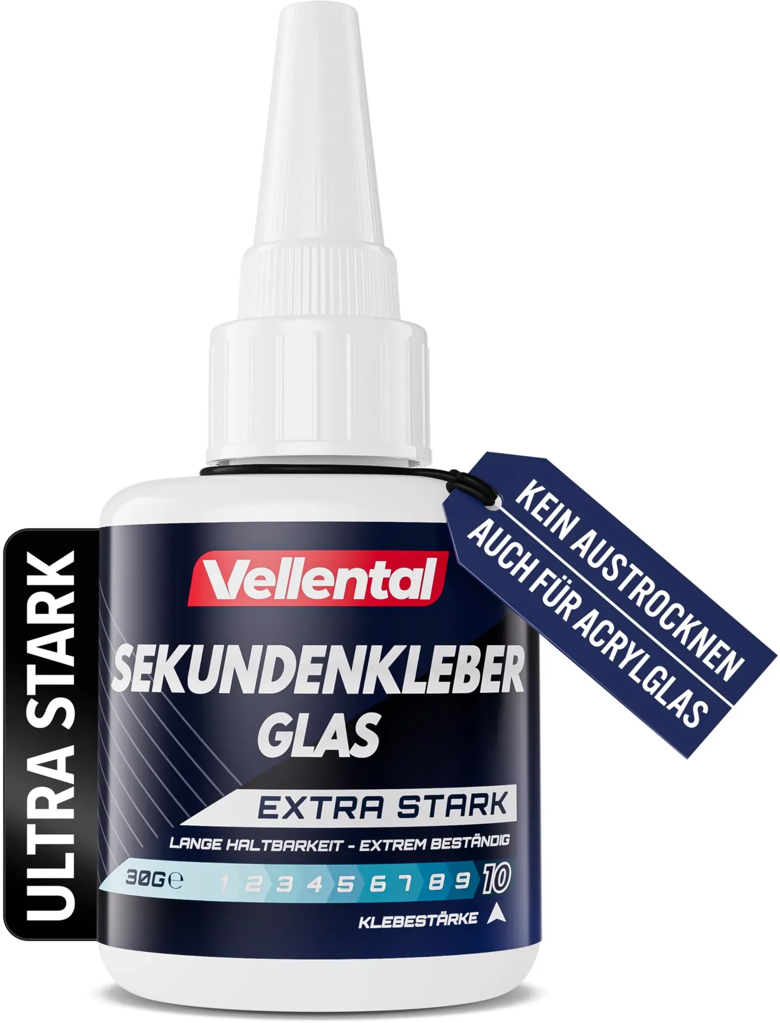 vellental sekundenkleber glas