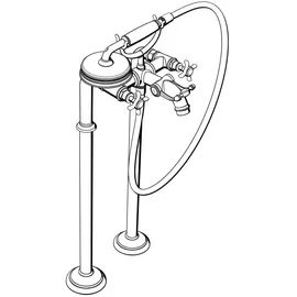 Hansgrohe Montreux 2-Griff-Wannenarmatur Brushed Gold Optic