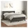 vidaXL Boxspringbett 140 x 200 cm Dunkelgrau
