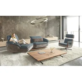KOINOR Eckcouch Leder 3-Sitzer Blau