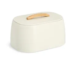 Zeller Brotkasten Metall/Gummibaum, creme