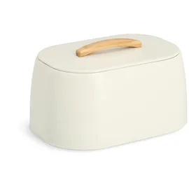 Zeller Brotkasten Metall/Gummibaum, creme