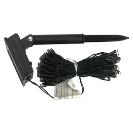 Mojawo Lichterkette Kunststoff 50er Set Solar warmweiß Dämmerungssensor grün