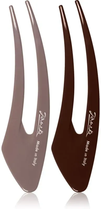 Janeke Hair Clip Haarspangen Brown 2x13 cm