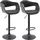 CLP Barhocker 2er Set 48 x 87 x 50 cm Schwarz/Grau