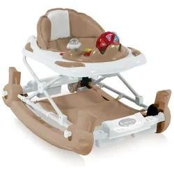 Bertoni Lauflernhilfe und Wippe School 3 in 1 höhenverstellbar, Musik, Licht beige