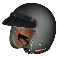 rueger-helmets Motorradhelm RC-583 Jethelm Motorradhelm Chopper Jet Motorrad Roller Bobber Helm ruegerRC-583 Matt Black XL schwarz XL (61-62)