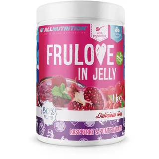 ALLNUTRITION Frulove In Jelly, Raspberry & Pomegranate - Marmelade ohne Zucker 80% Jelly Fruit Kalorienarme Süßigkeiten - Fruchtaufstrich ohne Zucker - Brotaufstrich Vegan 1000g